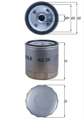 Filtru Combustibil Mahle Original Kramer KC 20
