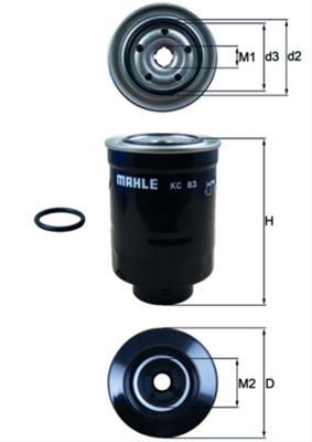 Filtru Combustibil Mahle Original Mitsubishi KC 83D