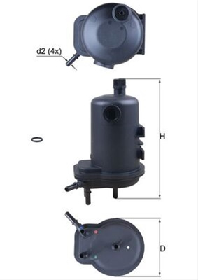 Filtru Combustibil Mahle Original Nissan KL 633D