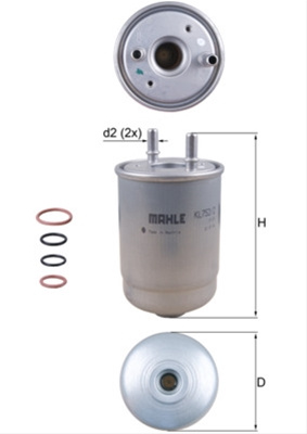 Filtru Combustibil Mahle Original Renault KL 752/2D