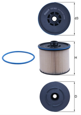 Filtru Combustibil - Mahle Peugeot KX 652D