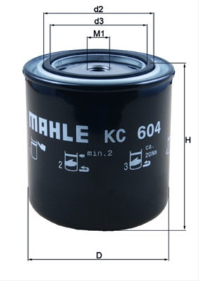 Filtru Combustibil - Mahle Volvo KC 604
