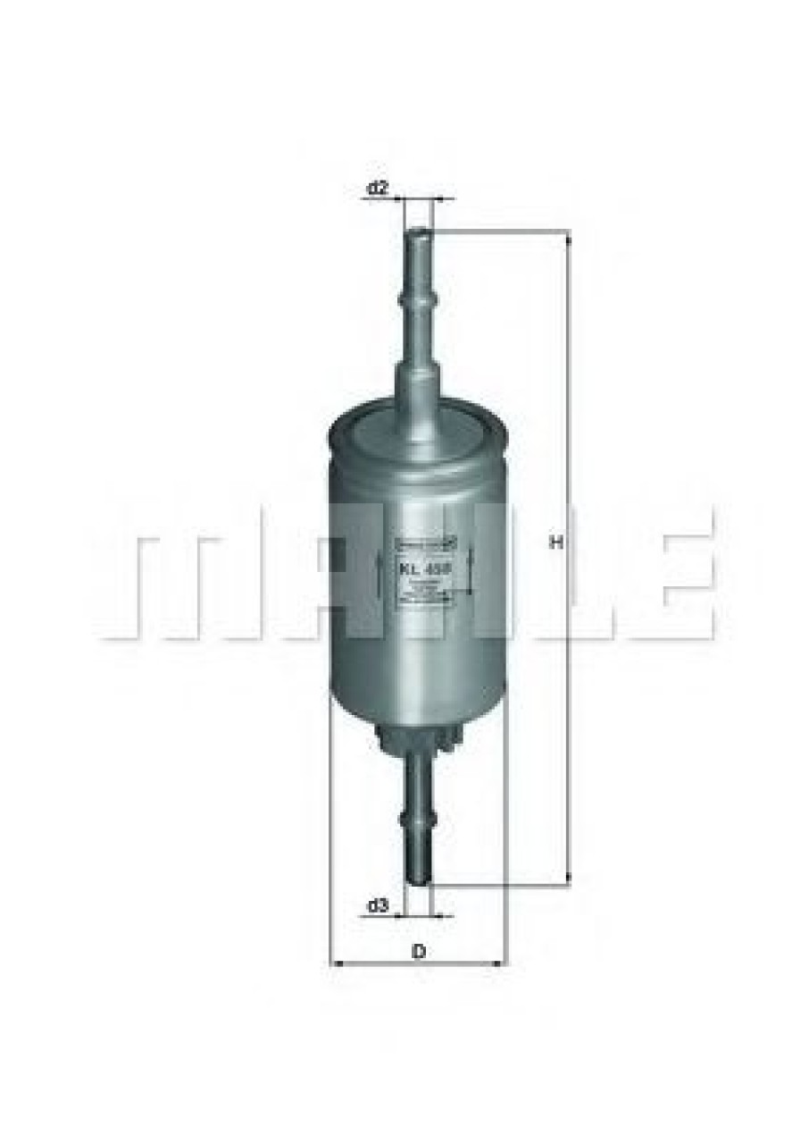 Filtru combustibil MAZDA 2 (DY) (2003 - 2016) MAHLE ORIGINAL KL 458 piesa NOUA