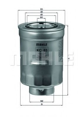 Filtru combustibil MAZDA 3 (BK) (2003 - 2009) MAHLE ORIGINAL KC 83D piesa NOUA
