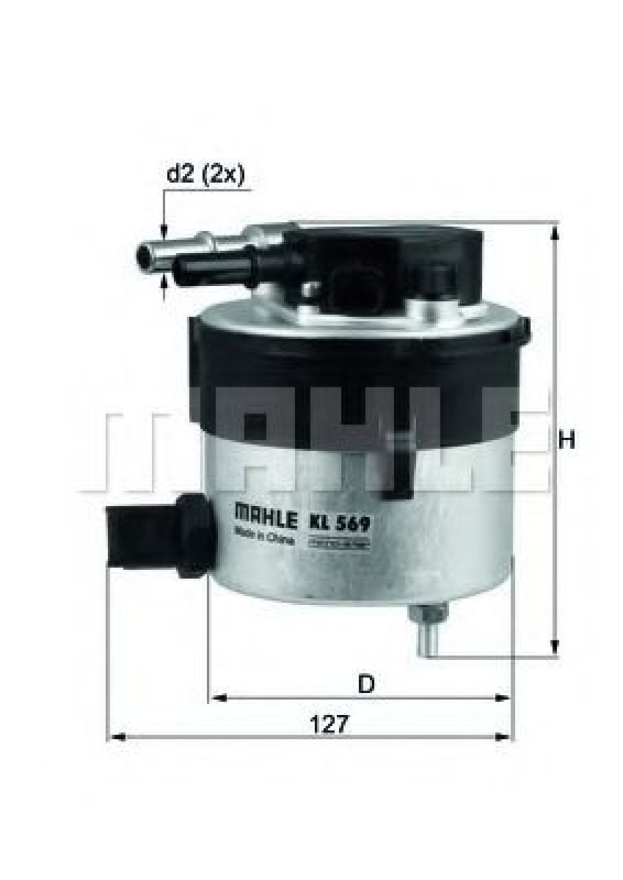 Filtru combustibil MAZDA 3 (BK) (2003 - 2009) MAHLE ORIGINAL KL 569 piesa NOUA