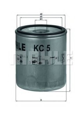 Filtru combustibil NISSAN PICK UP II (D21) (1985 - 1998) MAHLE ORIGINAL KC 5 piesa NOUA