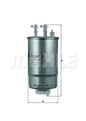 Filtru combustibil OPEL COMBO Tour (X12) (2012 - 2016) MAHLE ORIGINAL KL 567 piesa NOUA