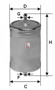 Filtru combustibil OPEL CORSA B (73, 78, 79) (1993 - 2002) SOFIMA S 1611 B piesa NOUA