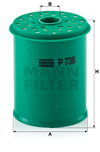 Filtru combustibil (P738X MANN-FILTER) Citroen,FIAT,LANCIA,PEUGEOT