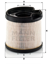 Filtru combustibil (PU922X MANN-FILTER) Citroen,FIAT,LANCIA,PEUGEOT,SUZUKI