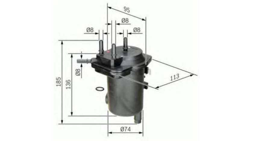 Filtru combustibil Renault KANGOO Rapid (FC0/1_) 1997-2016 #2 0450907011