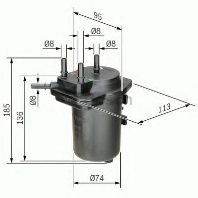 Filtru combustibil RENAULT MEGANE II Grandtour (KM0/1) (2003 - 2012) BOSCH 0 450 907 014 piesa NOUA