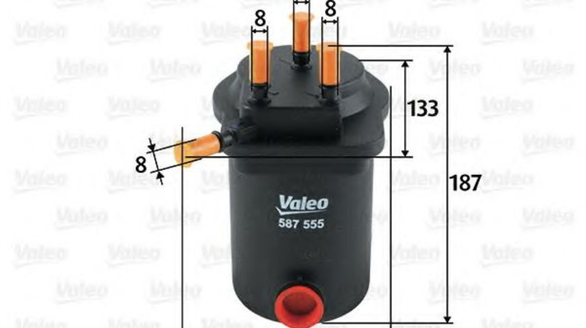 Filtru combustibil RENAULT MEGANE II Grandtour (KM0/1) (2003 - 2012) VALEO 587555 piesa NOUA