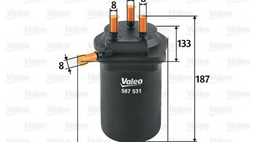 Filtru combustibil RENAULT MEGANE II Limuzina (LM0/1) (2003 - 2016) VALEO 587531 piesa NOUA