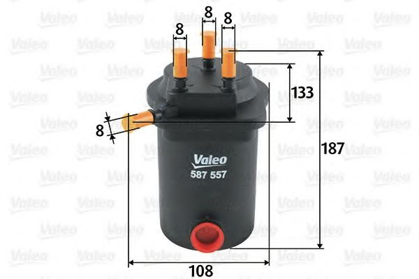 Filtru combustibil RENAULT MEGANE II Limuzina (LM0/1) (2003 - 2016) VALEO 587557 piesa NOUA