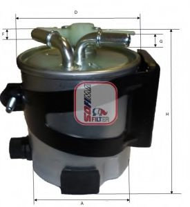 Filtru combustibil RENAULT SCENIC II (JM0/1) (2003 - 2009) SOFIMA S 5430 GC piesa NOUA