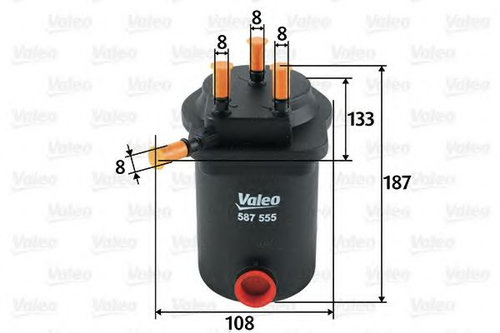 Filtru combustibil RENAULT SCENIC II (JM0/1) (2003 - 2009) VALEO 587555 piesa NOUA