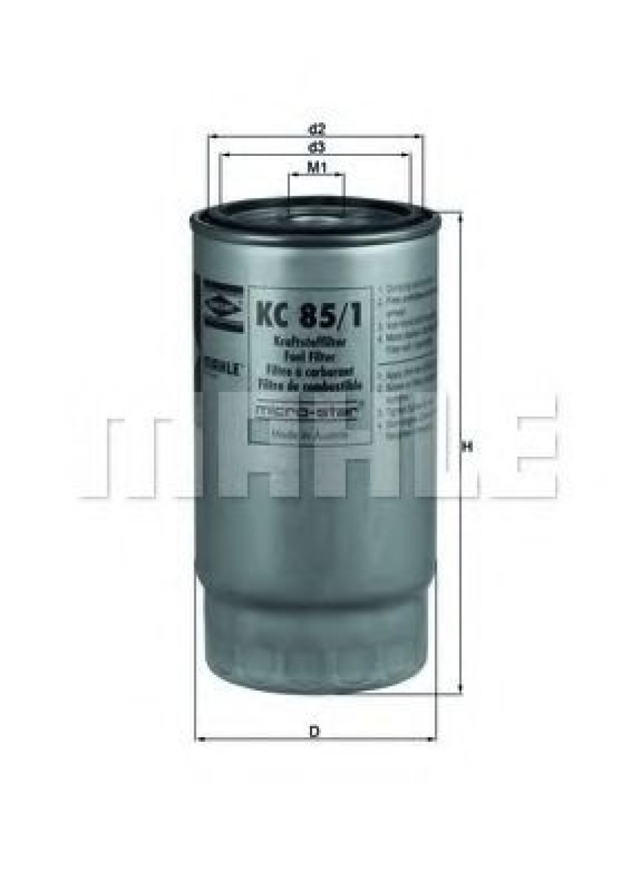 Filtru combustibil ROVER 75 (RJ) (1999 - 2005) KNECHT KC 85/1 piesa NOUA