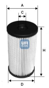 Filtru combustibil SEAT LEON (1P1) (2005 - 2012) UFI 26.007.00 piesa NOUA