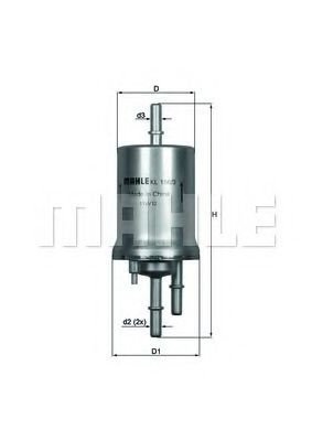 Filtru combustibil SKODA OCTAVIA III Combi (5E5) (2012 - 2016) MAHLE ORIGINAL KL 156/3 piesa NOUA
