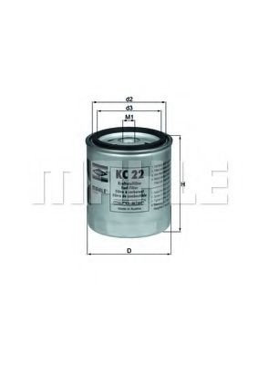 Filtru combustibil SSANGYONG KORANDO Cabrio (KJ) (1996 - 2016) MAHLE ORIGINAL KC 22 piesa NOUA