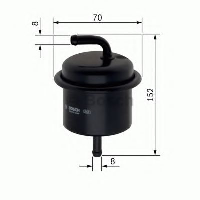 Filtru combustibil TOYOTA LAND CRUISER (LJ12, KZJ12, TRJ12, KDJ12, GRJ12) (2002 - 2009) BOSCH F 026 ...