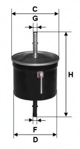 Filtru combustibil VOLVO S60 I (2000 - 2010) SOFIMA S 1811 B piesa NOUA