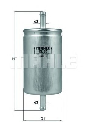 Filtru combustibil VW CADDY II Caroserie (9K9A) (1995 - 2004) MAHLE ORIGINAL KL 60 piesa NOUA