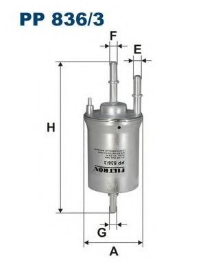 Filtru combustibil VW GOLF V (1K1) (2003 - 2009) FILTRON PP836/3 piesa NOUA