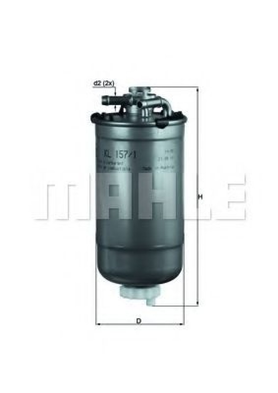 Filtru combustibil VW POLO (9N) (2001 - 2012) MAHLE ORIGINAL KL 157/1D piesa NOUA