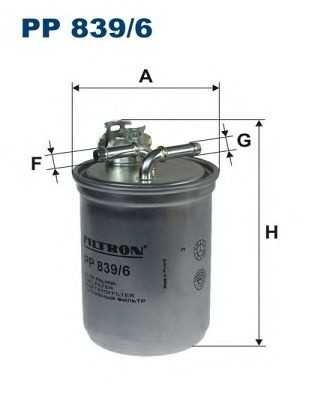 Filtru combustibil VW SHARAN (7M8, 7M9, 7M6) (1995 - 2010) FILTRON PP839/6 piesa NOUA