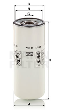 Filtru combustibil (WDK1110228 MANN-FILTER) OPTARE,RENAULT TRUCKS,VOLVO