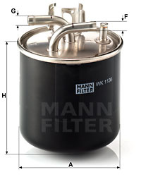 Filtru combustibil (WK1136 MANN-FILTER) AUDI