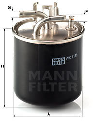 Filtru combustibil (WK1136 MANN-FILTER) AUDI