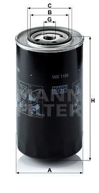 Filtru combustibil (WK1168 MANN-FILTER) FIAT,IVECO,MAN