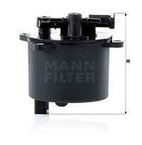 Filtru combustibil (WK12001 MANN-FILTER) Citroen,FIAT,FORD,JAGUAR,LANCIA,LAND ROVER,MITSUBISHI,PEUGE...