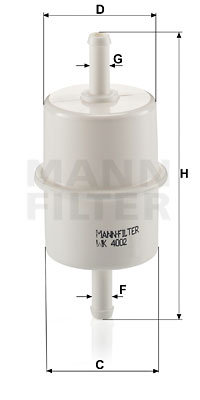 Filtru combustibil (WK4002 MANN-FILTER) CASE IH,CLAAS,IVECO,NEW HOLLAND,STEYR,ZETOR
