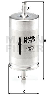Filtru combustibil (WK410 MANN-FILTER) DAEWOO,SKODA