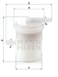 Filtru combustibil (WK4281 MANN-FILTER) BEDFORD,SUZUKI,VAUXHALL