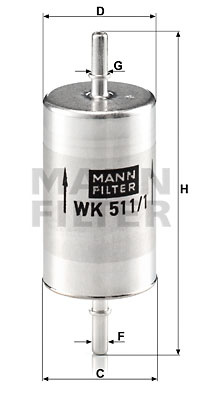 Filtru combustibil (WK5111 MANN-FILTER) MERCEDES-BENZ