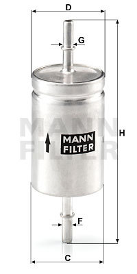 Filtru combustibil (WK512 MANN-FILTER) ALFA ROMEO,AUDI,CADILLAC,CHANGAN,CHERY,CHEVROLET,Citroen,DAEW...
