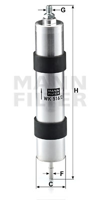 Filtru combustibil (WK5162 MANN-FILTER) ALPINA,BMW