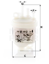 Filtru combustibil (WK53 MANN-FILTER)