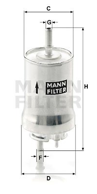 Filtru combustibil (WK59X MANN-FILTER) AUDI,SEAT,SKODA,VW