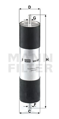 Filtru combustibil (WK6001 MANN-FILTER) AUDI,SEAT