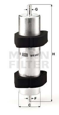 Filtru combustibil (WK6003 MANN-FILTER) AUDI,PORSCHE,SUBARU