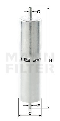 Filtru combustibil (WK6011 MANN-FILTER) AUDI