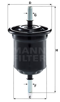 Filtru combustibil (WK6013 MANN-FILTER) HYUNDAI,MITSUBISHI