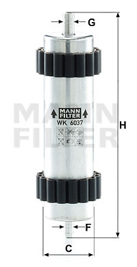 Filtru combustibil (WK6037 MANN-FILTER) AUDI