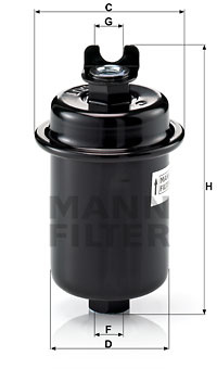 Filtru combustibil (WK6124 MANN-FILTER) HOLDEN,HYUNDAI,MITSUBISHI,TOYOTA
